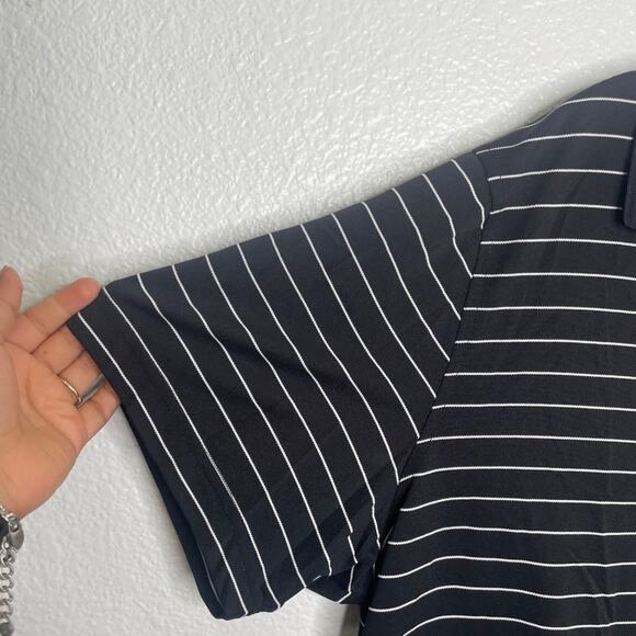 Amazon Essentials Mens Shirt Size XL Black Striped Pullover Polo Casual - Picture 8 of 10